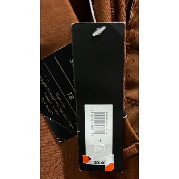 NWT Women's Banana Republic Brown Sculpted Stretch Trousers Size 18 - Picture 7 of 10